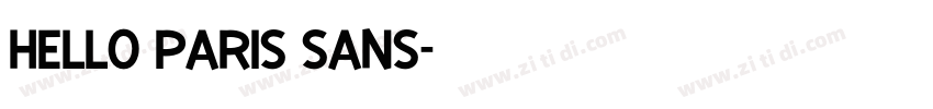 hello paris sans字体转换